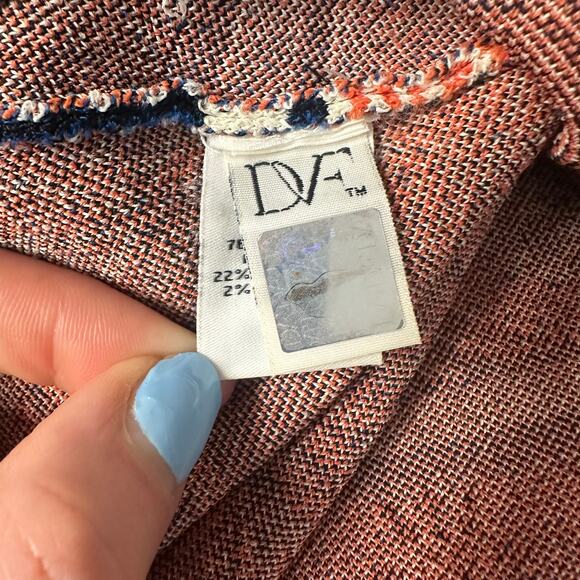 Diane Von Furstenberg Ilsa Sleeveless Fit and Flare Knit Dress Mini Geo Print - Picture 13 of 16